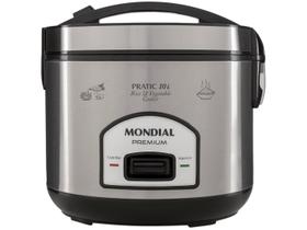 Panela Elétrica de Arroz Mondial Pratic 10i Premium Preto Inox 700W 220V PE 42 10X