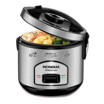 Panela Elétrica de Arroz Mondial Pratic 6i Premium Preto/Inox 500W 127V - PE-43-6X