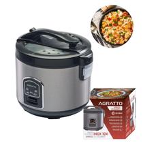 Panela Elétrica Inox De Arroz Legumes Visor Vidro 127V/220V - Panela 10 Litros