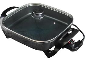 Panela Elétrica Mangiare Agratto 30cm 4.6L Quadrada 1500W 127V Preta - APEQO-01 Panela Elétrica Mangiare Agratto 30cm 4.6L Quadrada 1500W 127V Preta - APEQO-01