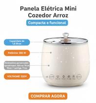 Panela Elétrica Mini Cozedor Arroz Caldos 1,8L Legumes 220
