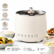 Panela Elétrica Mini Cozedor de Arroz 1,8L Antiaderente 350W 220V Compacta Panela Elétrica Mini Cozedor de Arroz 1,8L Antiaderente 350W 220V Compacta