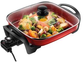 Panela Elétrica Mondial Multicook Premium 1200W Preto/Vermelho 127V - PE-49-RC