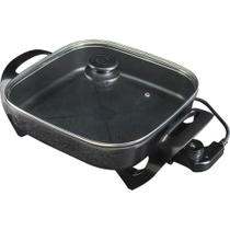 Panela Elétrica Quadrada 1500W 30cm Mangiare Preta APEQ01I-02 Agratto 220V