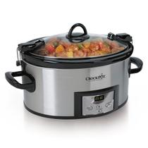 Panela Elétrica Slow Cooker 6L com Temporizador Digital - Aço Inoxidável
