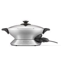 Panela Elétrica Tramontina by Breville Wok Chef em Alumínio Fundido com Tampa de Vidro 6 L 127 V