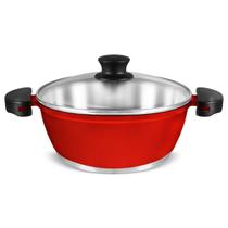 Panela em Alumínio Fundido 22 Tradicional Pro Tampa De Vidro Panela em Alumínio Fundido 22 Tradicional Pro Tampa De Vidro
