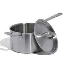 Panela feita em utensílios de cozinha de aço inoxidável 4L de 5 camadas com tampa Panela feita em utensílios de cozinha de aço inoxidável 4L de 5 camadas com tampa