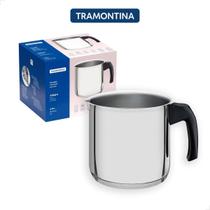 Panela Fervedor Caneco Leiteira Tramontina Allegra Fundo Triplo Indução Aço Inox 14cm 2L Cabo de Baquelite 62932140