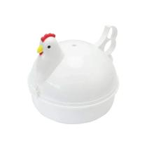 Panela Formato de Galinha Para Cozinhar Ovos no Microondas