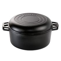 Panela Forno Holandês Caçarola E Frigideira 24 cm 3,8L Ferro Fundido Santana