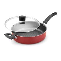 Panela Frigideira 20cm Antiaderente Tampa Vidro p/ Cozinha Carne Bife Grelhado Fritura Panqueca Tapioca Omelete Ovo Hamburguer