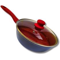Panela Frigideira 24cm Premium RedSupreme com Tampa de Vidro Panela Frigideira 24cm Premium RedSupreme com Tampa de Vidro