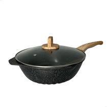 Panela Frigideira Antiaderente Indução E Gás Cerâmica 28cm Com Tampa De Vidro Linha Premium