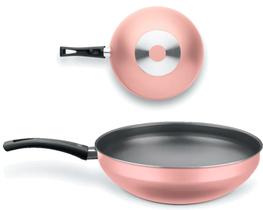 Panela Frigideira Antiaderente Wok Colors Mta 28 Cm Rose