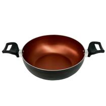 Panela Frigideira Caçarola Wok 24 Cm Antiaderente Alumínio - Cobre Panela Frigideira Caçarola Wok 24 Cm Antiaderente Alumínio - Cobre