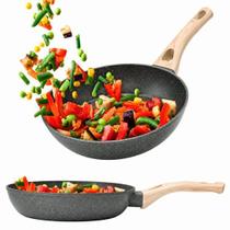 Panela Frigideira Cinza Antiaderente 1,7l 24cm Jantar Almoço Presente Mãe Comida Cerâmica - Panela Frigideira Cinza Antiaderente 1,7l 24cm Jantar Almoço Presente Mãe Comida Cerâmica -