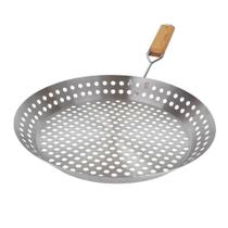 Panela Frigideira Inox para Grelhar Churrasqueira Prana 30cm