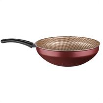 Panela Frigideira Wok Antiaderente Flora Capacidade de 4,3 Litros Cereja Número 28 MTA - 8905
