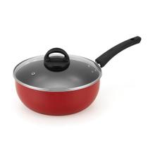 Panela Frigideira Wok Oriental 24 Vermelha Antiaderente
