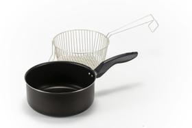 Panela Fritadeira 20 Antiaderente Preto com Cesto Telado 2 em 1 - Marcolar - Produto 100% Revisado