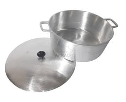 Panela Grande De Alumínio Batido Fundido N30 Tampa Grossa