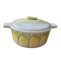 Panela Grande Feita de Cerâmica 2,5L Decorada Em Milho