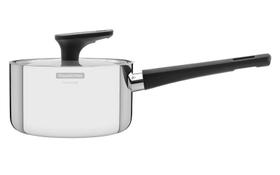 Panela grano baquelite em aco inox com corpo triplo tampa e cabo de baquelite 16 cm 1,7 l tramontina