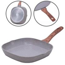 Panela Grill Antiaderente 24cm Mimo Style Indução Grafito Fundo Triplo Cabo Soft Touch