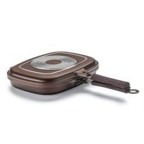 Panela Grill Duplo Belga por Indução Antiaderente 3,4L com Revestimento Cerâmico MTA - 8446