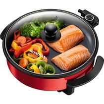 Panela Grill Eletrica Mondial Antiaderente 1200w Ellegance Red 220V Panela Grill Eletrica Mondial Antiaderente 1200w Ellegance Red 220V