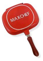 Panela Grill Multiuso Antiaderente Faz Tudo Dupla Maxchef Cor Vermelho