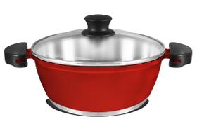 Panela Gulê Vermelha Tampa de Vidro 20 Panela Gulê Vermelha Tampa de Vidro 20
