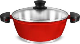 Panela Gule Vermelha Tampa de Vidro 24 Panela Gule Vermelha Tampa de Vidro 24