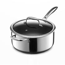 Panela HexClad Hybrid Antiaderente 5L com tampa de vidro 900F