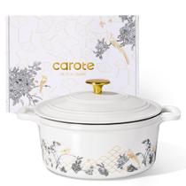 Panela Holandesa Carote de Ferro Fundido Esmaltado 5QT Branca