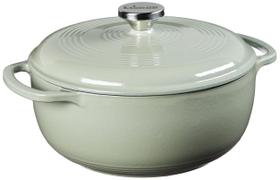 Panela holandesa Lodge de ferro fundido esmaltado 4,5 qt, Sage Panela holandesa Lodge de ferro fundido esmaltado 4,5 qt, Sage