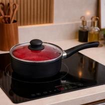 Panela Indução Granito Chef 16cm Vermelha Revestimento Cerâmico Lyor