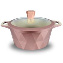 Panela Indução Marmorizada Diamond 24 cm Cerâmica Antiaderente Caçarola Panela Indução Marmorizada Diamond 24 cm Cerâmica Antiaderente Caçarola