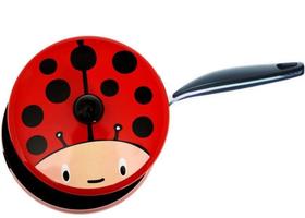 Panela Joaninha Esmaltada Preta e Vermelha Antiaderente - Casita