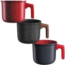 Panela Leiteira Fervedor Antiaderente 14cm Litros Titânio Panela Leiteira Fervedor Antiaderente 14cm Litros Titânio