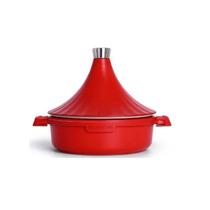Panela Marroquina Tagine Ind Cerâmico Antiaderente Vermelho