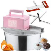 Panela Mexedora Eletrica Doces e Salgados 8 Litros HPB Rosa 32cm Brigadeiro Doces Gourmet Coxinha