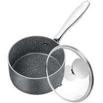 Panela MICHELANGELO 1L com tampa em granito antiaderente cinza Panela MICHELANGELO 1L com tampa em granito antiaderente cinza