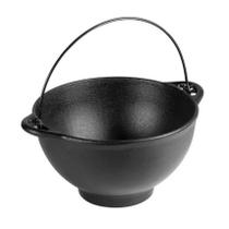 Panela Mineira Polenteira de Ferro Fundido e Arco 26cm 5L