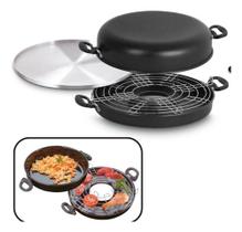 Panela Multi Grill Churrasqueira Fogão Grelha Preta Assar