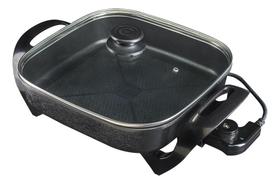 Panela Multifuncional Elétrica Quadrada 30cm Grill Antiaderente Portátil Mangiare Agratto Apeq01i