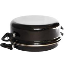 Panela Multigrill Churrasqueira De Fogão 30Cm Preto 4 Peças