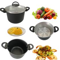 Panela Multiuso 2 Em 1 Com Cuscuzeira A Vapor E Legumeira