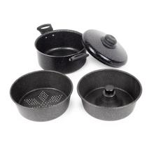 Panela Multiuso 3 em 1 Forma de Pudim 20cm Preto Nacional